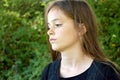 Melancholic looking teenage girl Royalty Free Stock Photo