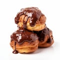 Melancholic Symbolism: Stacked Profiteroles With Chocolate Topping