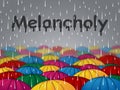 Melancholy Rain Indicates Low Spirits And Dejectedness Royalty Free Stock Photo