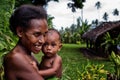 Melanesian mother and baby