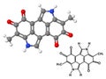 Melanin molecule with chemical formula