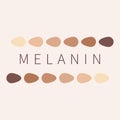 Melanin skin tone color palette scheme design