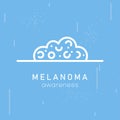 Melanoma awareness. Skin cancer awareness. Trendy flat vector Melanoma icon vector illustration