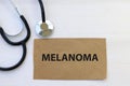 melanoma on brown paper Royalty Free Stock Photo
