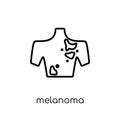 Melanoma icon. Trendy modern flat linear vector Melanoma icon on