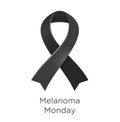 Melanoma Monday in the first Monday in May. Black color ribbon Cancer Awareness Products.