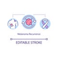 Melanoma recurrence concept icon