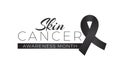 Melanoma and Skin Cancer Awareness Month Isolated Logo Icon Sign
