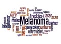 Melanoma - skin cancer word cloud concept