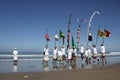 Melasti Ceremony at Bali Beach Royalty Free Stock Photo