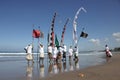 Melasti Ceremony at Seminyak Beach Royalty Free Stock Photo