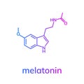 Melatonin chemical formula Royalty Free Stock Photo