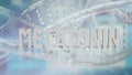 The melatonin on dna Background for sci or health concept 3d rendering Royalty Free Stock Photo