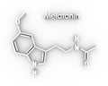 Melatonin hormone molecule.