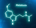 Melatonin hormone molecule.