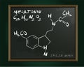 Melatonin molecule structure