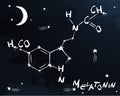 Melatonin molecule structure Royalty Free Stock Photo