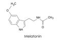 Melatonin molecule, chemical formula