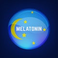 Melatonin Vector Icon Royalty Free Stock Photo