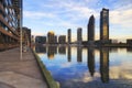 Melb Docklands right canal Royalty Free Stock Photo