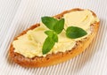 Melba toast with spread