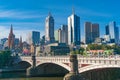 Melbourne cityscape and Princess bridge