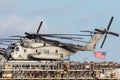 Sikorsky CH-53 heavy lift transport helicopters from the United States Marine Corps Royalty Free Stock Photo