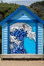 Melbourne, Australia: 12-5-2023: Brighton Beach Bathing Boxes in Melbourne, Australia