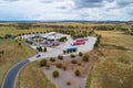 Melbourne, Australia - Circa January 2020: Aerial view of service station.