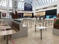 Empty closed food court during Covid-19 pandemic