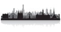 Melbourne Australia city skyline silhouette Royalty Free Stock Photo
