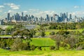 Melbourne, Australia - City skyline view as seen from Maribyrnong lookout point