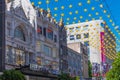 MELBOURNE, AUSTRALIA, DECEMBER 31, 2019: Golden stars over Burke street in Melbourne, Australia