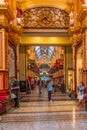 MELBOURNE, AUSTRALIA, DECEMBER 31, 2019: People are strolling through the Block arcade in Melbourne in center of Melbourne,