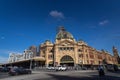 Melbourne, AUSTRALIA-11/04/18: Flinders station is the iconic la