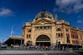 Melbourne, AUSTRALIA-11/04/18: Flinders station is the iconic la
