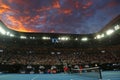 Rod Laver arena during 2019 Australian Open match at Australian tennis center in Melbourne Park Royalty Free Stock Photo