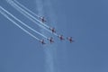 The Royal Australian Air Force`s Roulettes aerobatic display for 2019 Australia Day in Melbourne, Victoria Royalty Free Stock Photo