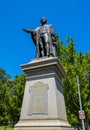 A statue commemorates Edmund FitzGibbon in Melbourne