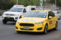 Taxi cab in downtown Melbourne, Australia