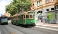 Vintage W class tram in City Circle service Royalty Free Stock Photo