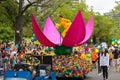 Melbourne, Australia - Mar 14, 2016: The annual Moomba parade on St Kilda road