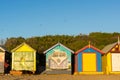 Colourful bathing boxes at Brighton Beach in Melbourne, Australia