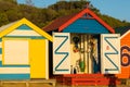 Colourful bathing boxes on Brighton Beach, Melbourne