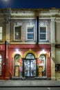 Night view of a shop front to a Chinese restaurant Royalty Free Stock Photo