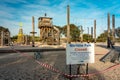 Melbourne, Australia - Modern children`s playground in Port Melbourne closed due to Covid-19 coronavirus