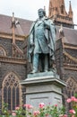 O Connell statue in front of Saint Patricks Cathedral, Melbourne, Australia
