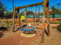 Melbourne, Australia - Temporary Closure due to COVID-19 Coronavirus sign at a playground in Port Melbourne