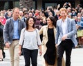 Meghan and Prince Harry laughing while on tour of Australia