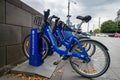 Melbourne bike share station Royalty Free Stock Photo